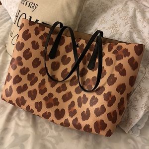 Kate spade leopard tote
